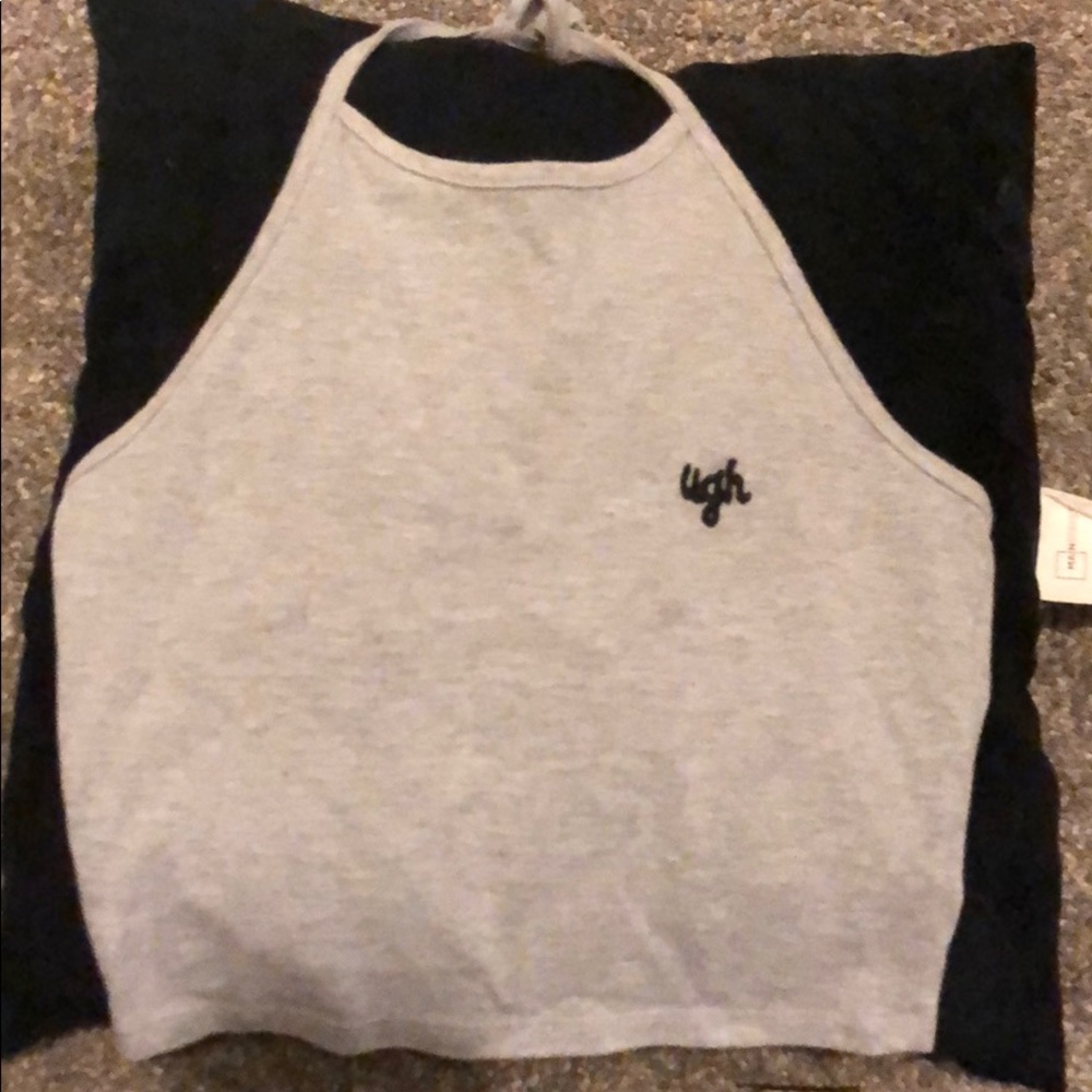 Gray halter top